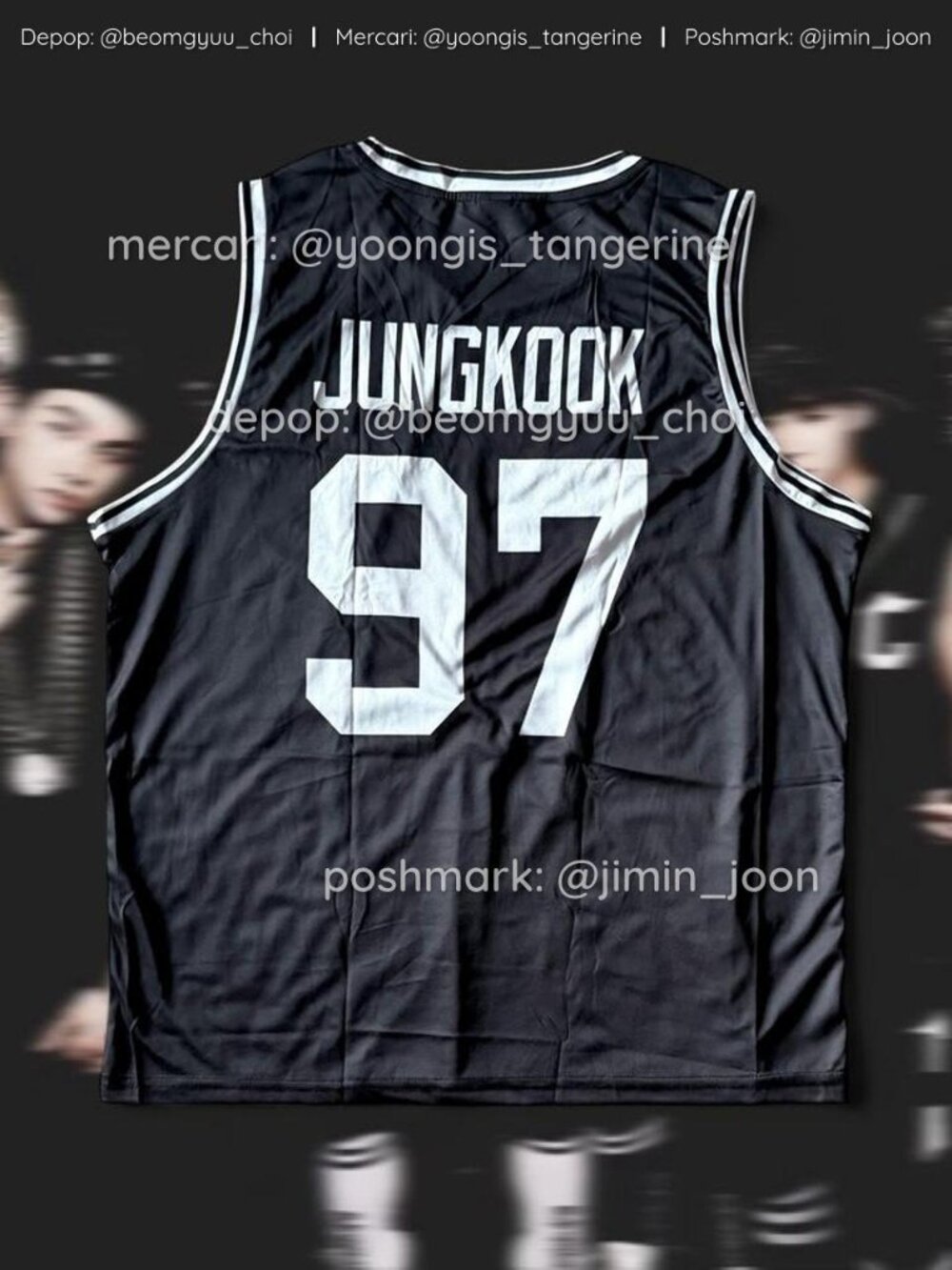 Black unisex BTS Jungkook jersey!